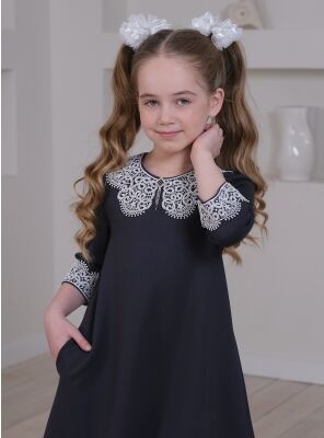 ALOLIKA Платье школьное Клара, цвет серый