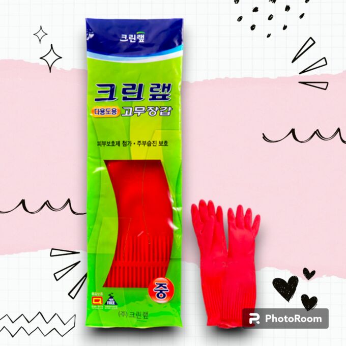 Clean Wrap Уплотненные перчатки из натурального латекса (опудренные) красные размер M, 1 пара