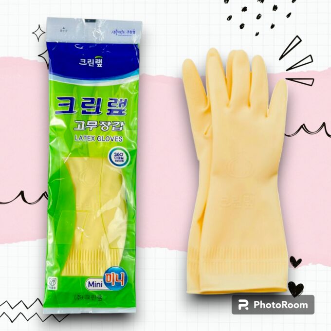 Clean Wrap Перчатки из натурального латекса (с хлопковым покрытием) желтые размер M, 1 пара