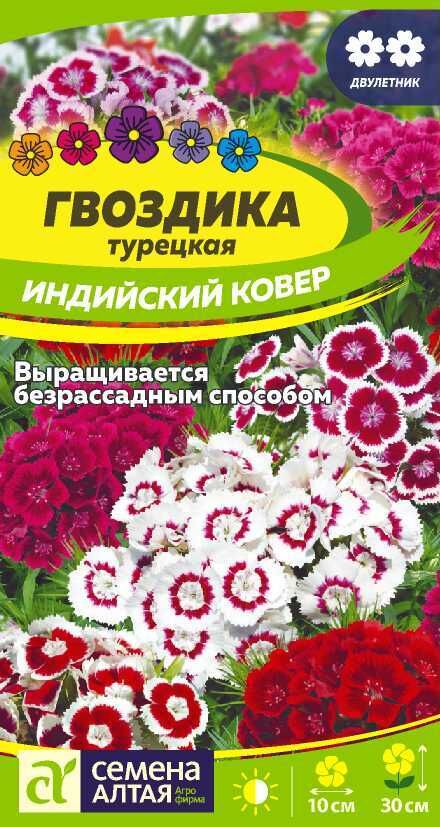 Семена Алтая Гвоздика турецкая Индийский Ковер 0,1 гр. двулетник