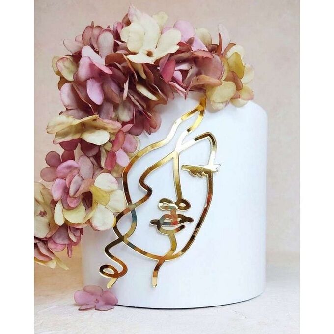 Страна карнавалия Украшение для торта «Девушка с кудрями», цвет золото