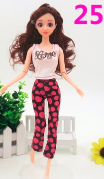 Комплект одежды: топ + брюки для куклы 30 см (БЕЗ куклы)