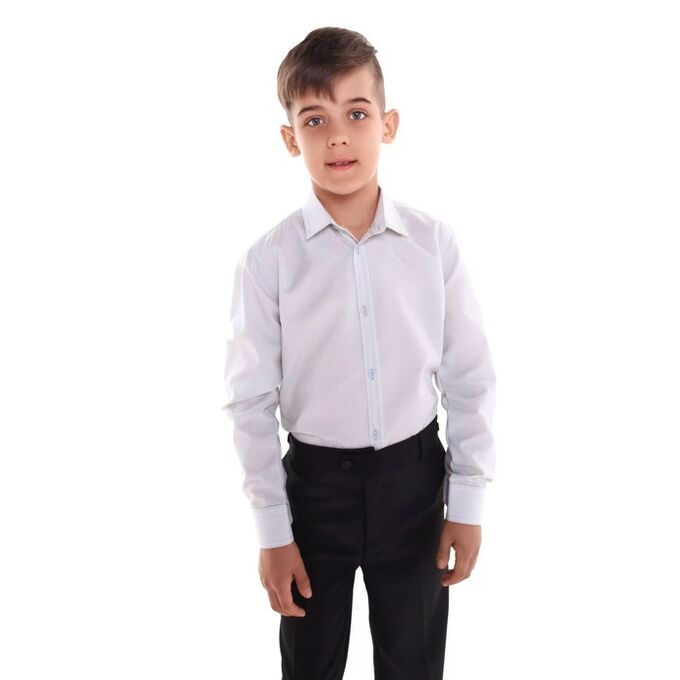 BONITO KIDS Школьная рубашка для мальчика, цвет серый, рост