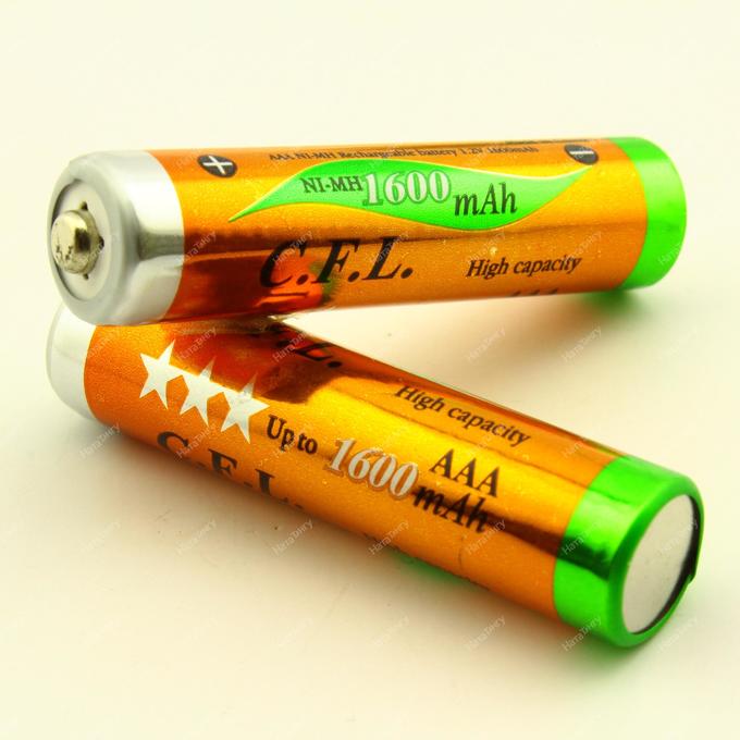 Аккумуляторные батарейки C.F.L - 1.2v - 1600mAh (AAA) (мизинчиковые -  2шт).