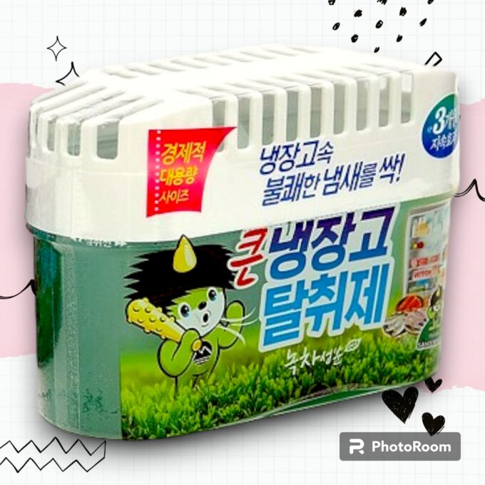 SANDOKKAEBI Ароматизатор-освежитель для холодильника «ODOR FRI» (зеленый чай) 420 гр