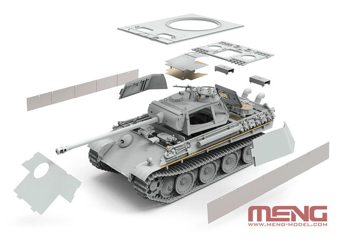 фирма ГАММА &quot;MENG&quot; TS-052 &quot;танк&quot; German Medium Tank Sd.Kfz.171 Panther Ausf.G Early/Ausf.G with Air Defense Armor 1/35