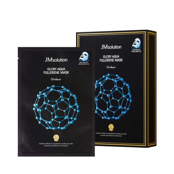 JMSolution Маска для лица с фуллереном и пептидами для глакости кожи Aqua Fullerene mask, 35мл