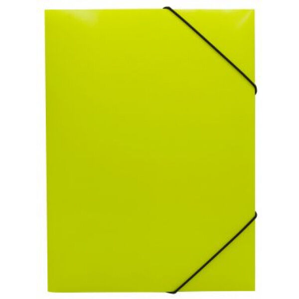 Без ТМ Папка на резинке А4 Double Neon DNE510YELBL 500мкм желтый/черный, корешок 30мм (1481566) Бюрократ