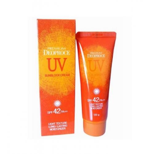 Deoproce Солнцезащитный крем Premium UV Sun Block Cream SPF42 PA++, 100гр