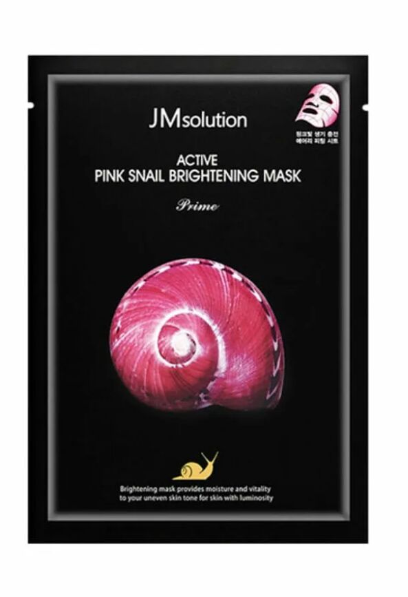 JMsolution Ультратонкая маска с муцином улитки Active Pink Snail Brightening Mask Prime