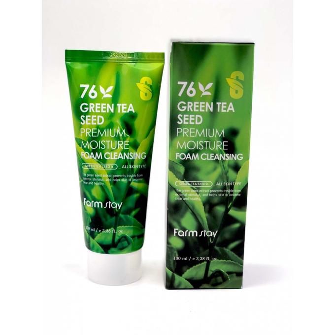 Farm Stay Green Tea Premium Moisture Foam Cleansing 100мл - Пенка для умывания на основе экстракта зеленого чая 100мл