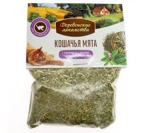 Деревенские Лакомства Дерев. лакомство &quot;КОШАЧЬЯ МЯТА&quot; для кошек  ПАКЕТ тимьян+пустырник 15гр .