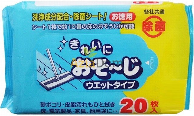 &quot;Showa Siko&quot; &quot;Osoji&quot; Влажные салфетки для очищения пола и различных поверхностей 20шт 200мм х 300мм 1/30