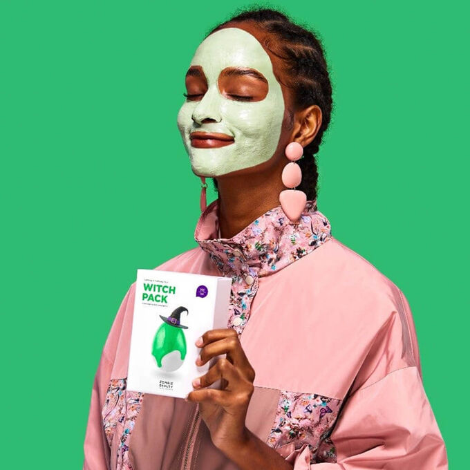 Успокаивающая глиняная маска с зелёным чаем SKIN1004 Zombie Beauty By Witch Pack