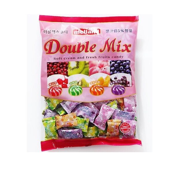 Melland Карамель фруктовая со сливками Double Mix candy, 250гр