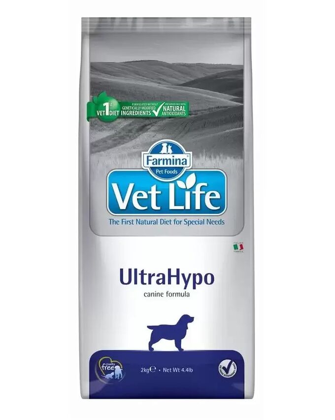 Сухой корм для собак Farmina Vet Life UltraHypo, гипоаллергенный, рыба, 2кг