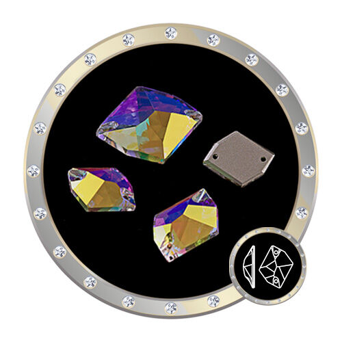Xulin Стразы пришивные космик Crystal AB 17x21 мм