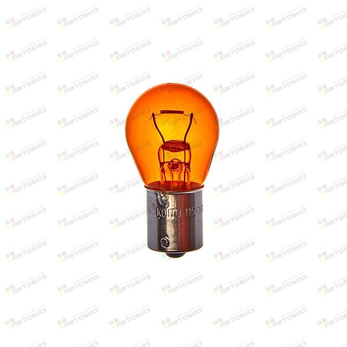Лампа цоколь KOITO 12V 27W S25, Оранжевая kto-4574A