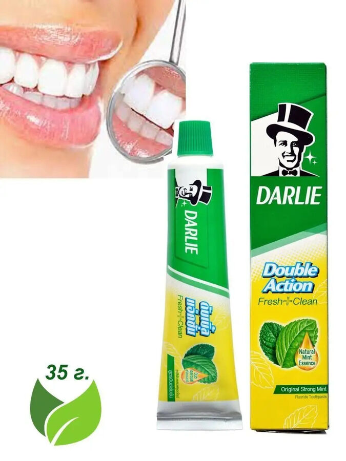 Зубная паста Darlie  повседневная отбеливающая Дабл Экшэн с Мятой 35 гр