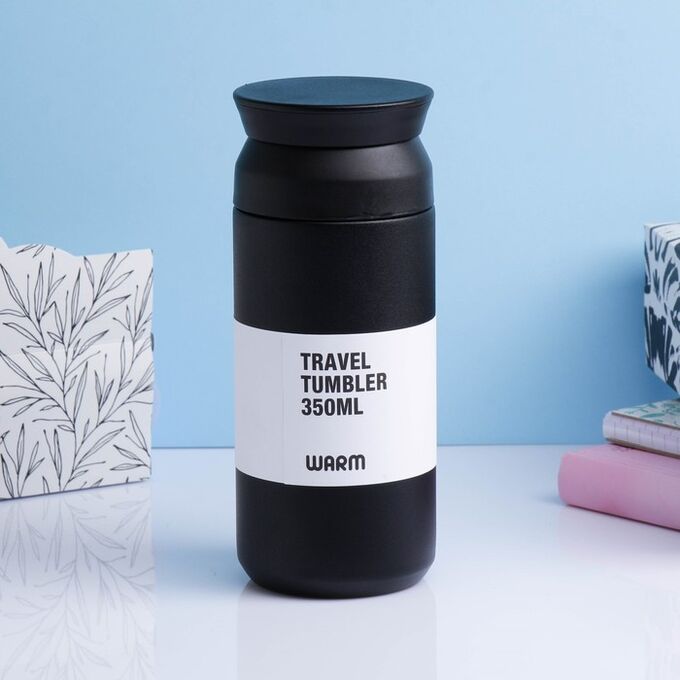 TAKE IT EASY Термос, 350 мл, Мини Traveler, сохраняет тепло 8 ч, 6.5 х 16.5 см, черный