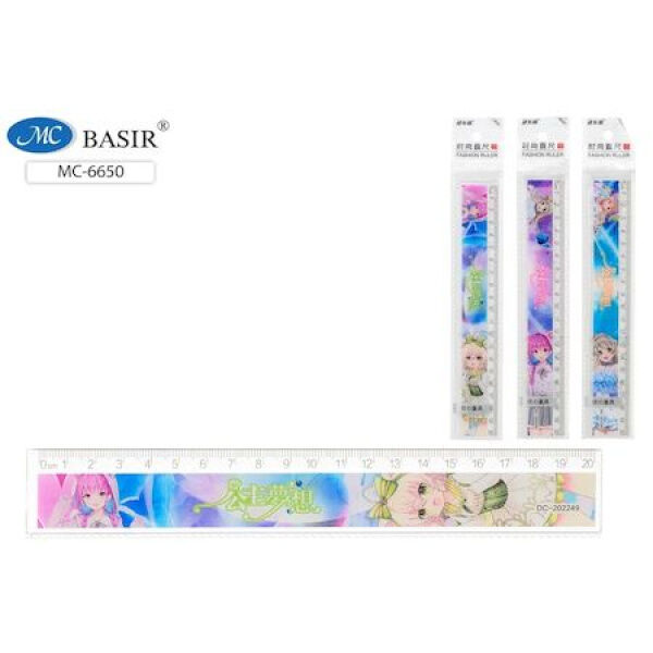Линейка пластиковая 20 см &quot;АНИМЕ&quot; МС-6650 Basir