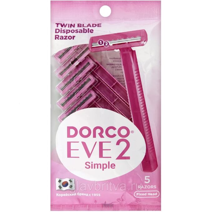 Станок для бритья одноразовый увлажняющей полоской Eve 2 Simple, Dorco