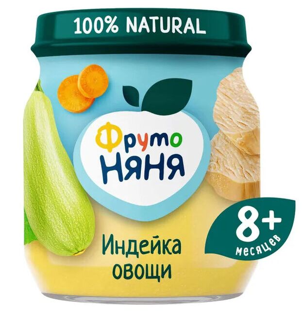ФРУТОНЯНЯ Пюре 100г мясо индейки-овощи