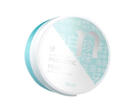 Отбеливающий зубной порошок с пробиотиками Nicor Probiotics Fresh (мятный)