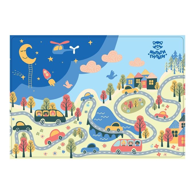Клеенка для уроков труда Мульти-Пульти &quot;Автопутешествия&quot;, 35*50см, ПВХ