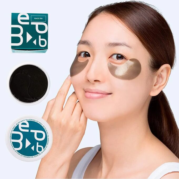 Med B Cosmetic Патчи для глаз с экстрактом черного чая 90 гр (60 шт.), Корея
