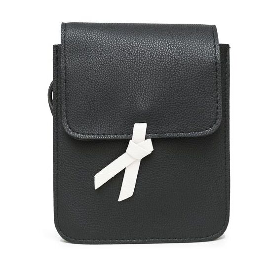 GRIZZLY Женская кожаная сумка-планшет, маленькая сумка через плечо, черный черный - белый