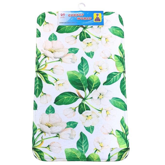 Товары для кухни Коврик, микрофибра, FLOWER, 50 х 80 см