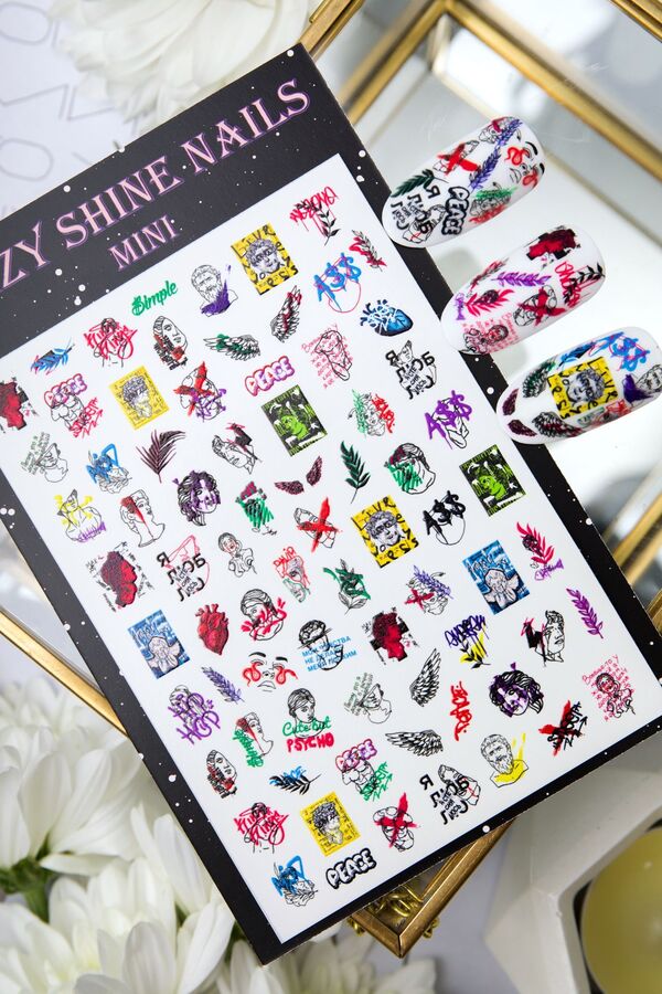 Слайдер CRAZY SHINE NAILS mini Современное искусство №1290