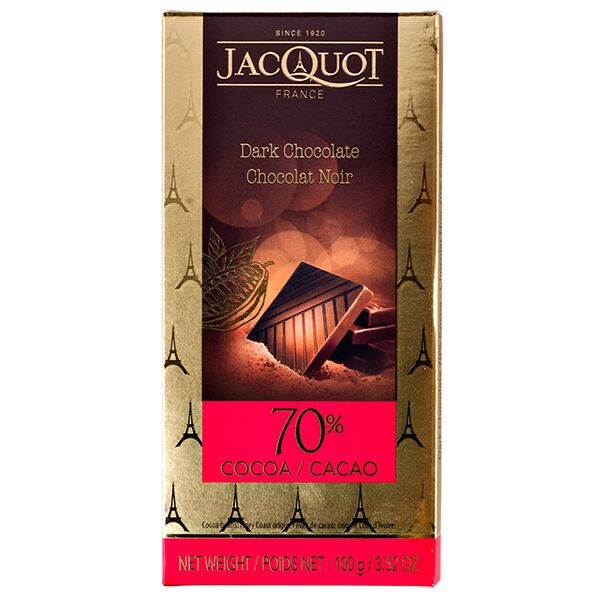 GUNZE Шоколад JACQUOT DARK 70% 100 г