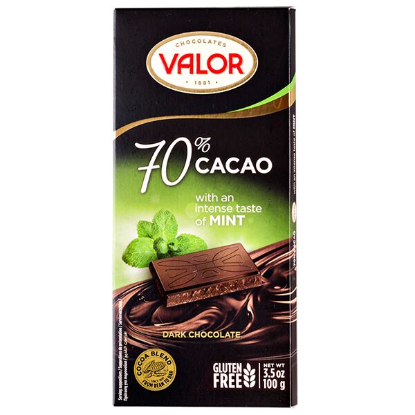 Schogetten Шоколад VALOR 70% Mint 100 г