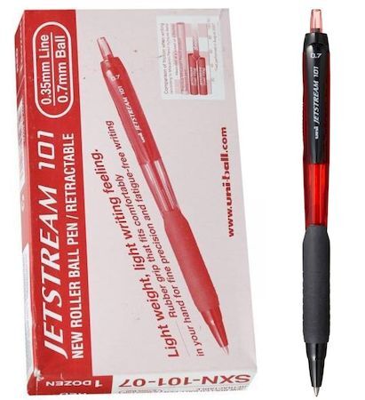 PILOT Ручка автоматическая шариковая SXN-101-07 &quot;Jetstream&quot; (N) красная 0.7мм (172199) Uni Mitsubishi Pencil {Япония}
