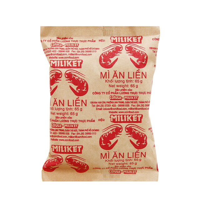 COLUSA - MILIKET Пшеничная остро-кисло-сладкая лапша со вкусом креветки 80 гр.«Miliket»