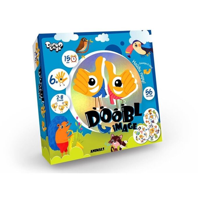 Danko Toys Детская настольная игра «Двойная картинка», серия Doobl Image, круглые карты
