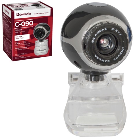 Веб-камера DEFENDER C-090, 0.3Мп, микрофон, USB 2.0, рег.кре