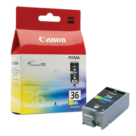 Картридж струйный CANON (CLI-36) PIXMA iP100, цветной, ориги