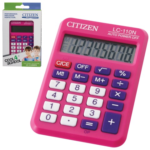Калькулятор CITIZEN карманный LC-110NPKCFS, 8 разрядов, двой