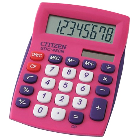 Калькулятор CITIZEN карманный SDC-450NPKCFS, 8 разрядов, дво