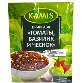 Kamis Приправа томаты, базилик и чеснок пак. 15г