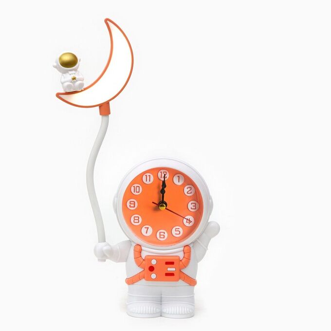 СИМА-ЛЕНД Часы - будильник с подсветкой &quot;Космонавт&quot; детские, 2 режима, циферблат d-9 см, 15 х 28 см