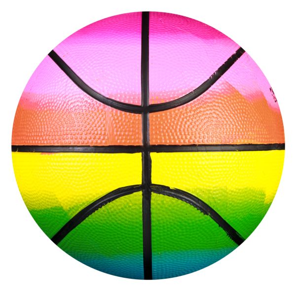 Мяч баскетбольный, №3 резин., радужный