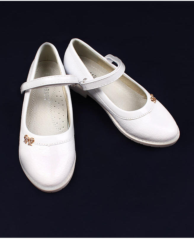Туфли для девочки, белые р.30-37 Цвет: белый