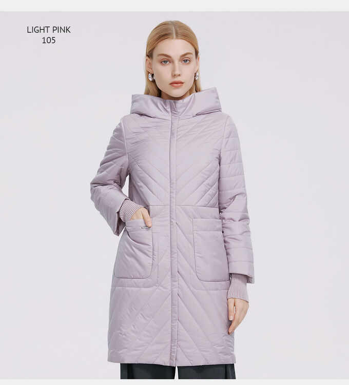 MIEGOFCE Куртка удлиненная светло-серо-фиолетовый