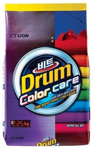 CJ Lion Стиральный порошок &quot;Beat Drum Color&quot; для авт. стирки цветного белья,мягкая упаковка,2,25 кг.