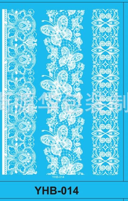 Flash Tattoo Временная переводная татуировка - Белая, YHB-014
