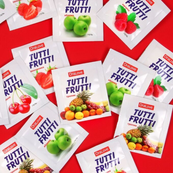 Bioritmlab Съедобная смазка для орального удовольствия &quot;Tutti Frutti&quot;одноразовая упаковка 4 г